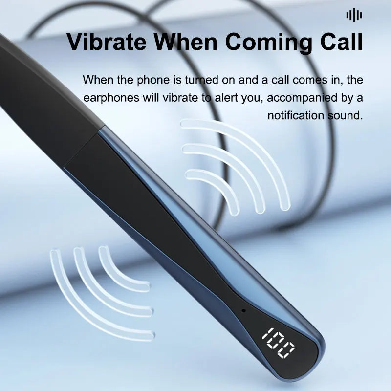 EARDECO Wireless Vibration Headphones Bass Stereo 6.0 Bluetooth Headphone Sport Neckband Bluetooth Earphone with Mic Voice Assis