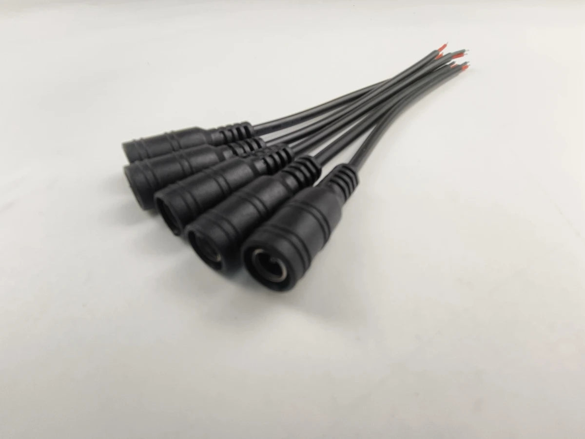 1/5/10 Pcs 5.5x2.1mm DC Male Female Power Plug Cable Wire Jack Adapter Connector for CCTV Single Color 3528 5050 LED Tape Light