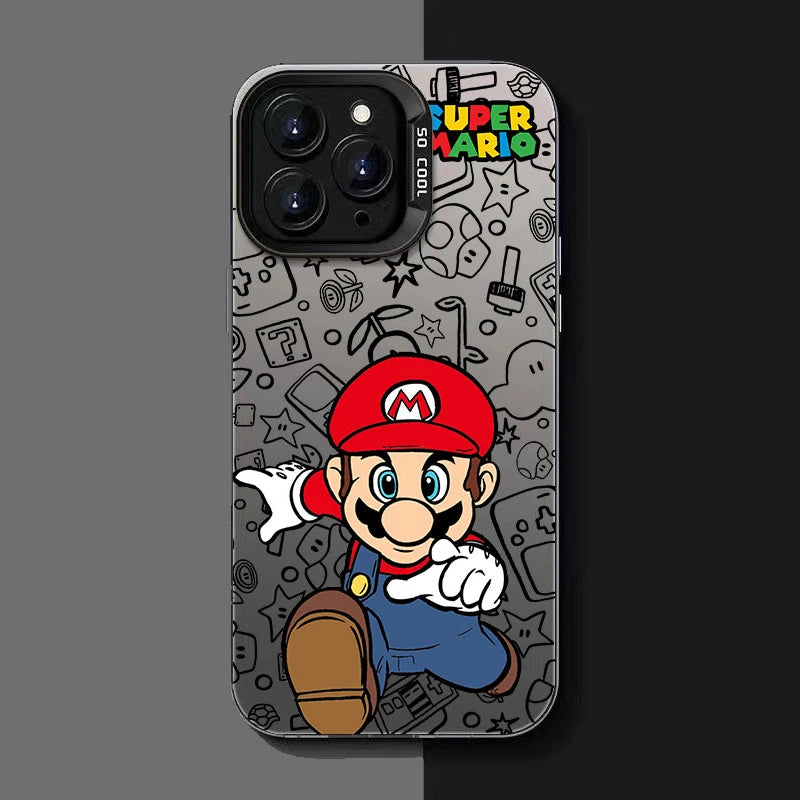 Cartoon S-Super M-Mario Bros Phone Case For iPhone 16 15 14 13 12 11 Pro Max XS Max XR 7 8 Plus Shockproof Silicone Matte Cover