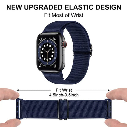 Nylon Loop Strap For Apple Watch 49mm 45mm 41mm 44mm 42mm 46mm Adjustable Elastic Belt iWatch Ultra 3/2 11 10 9 8 7 6 5 SE3 Band