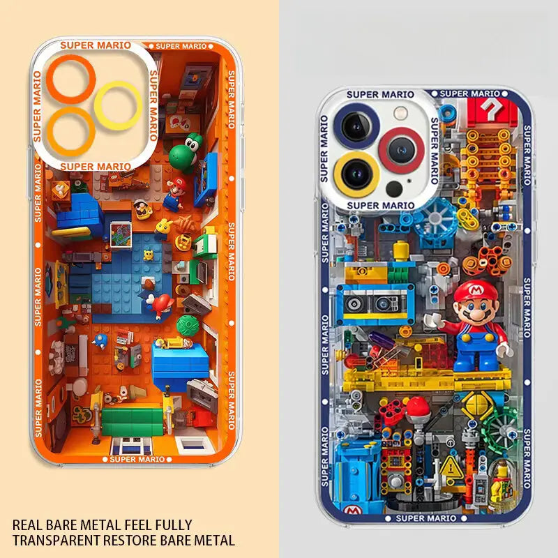 Game Super Marios Building Blocks Case For Realme C53 C55 C67 C63 C33 C30 C35 C51 C21Y C25Y C20 C21 8i 9i 9 10 12 Pro Plus 8 5G