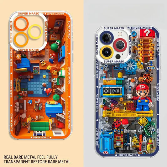 Game Super Marios Building Blocks Case For Realme C53 C55 C67 C63 C33 C30 C35 C51 C21Y C25Y C20 C21 8i 9i 9 10 12 Pro Plus 8 5G