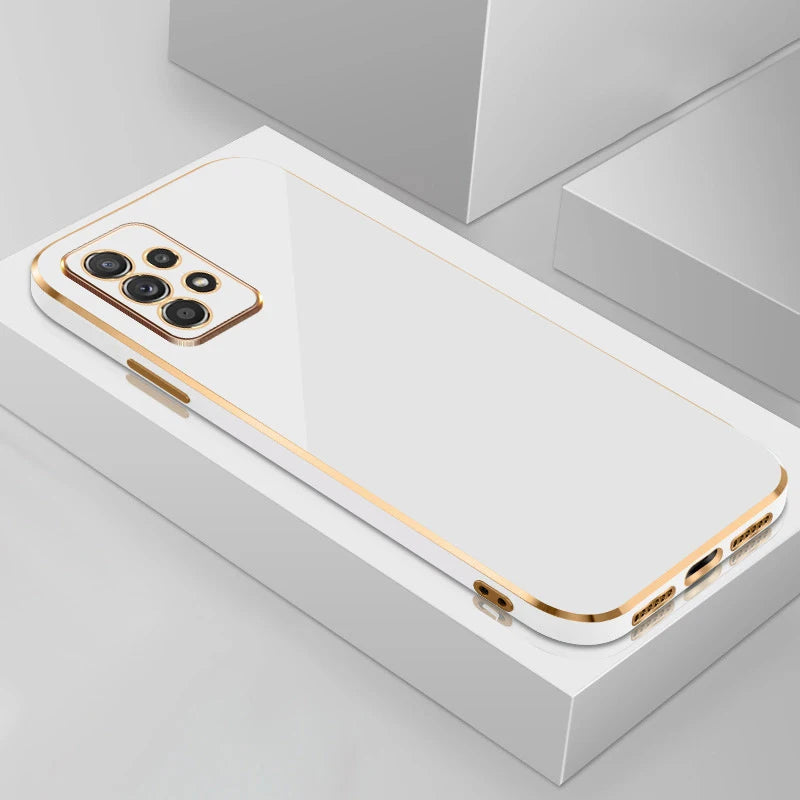 Luxury Plating Case For Samsung Galaxy A55 A35 A25 A15 A52S A54 5G Bumper Shockproof Cover For S24 S23 S22 S21 Ultra Accessories
