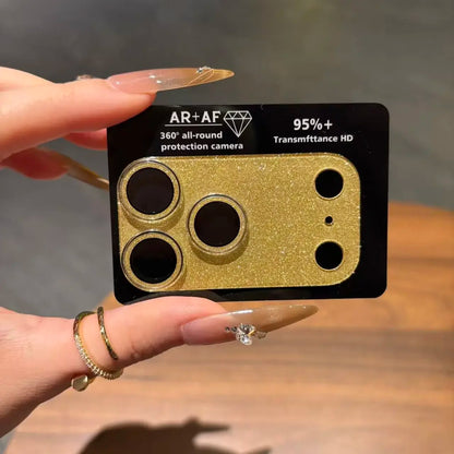 Acrylic Camera Protector Film For iPhone 17 ProMax 17Pro 17 16 15 ProMax Back Lens Glitter Star Cover Protective Cap Lens Film