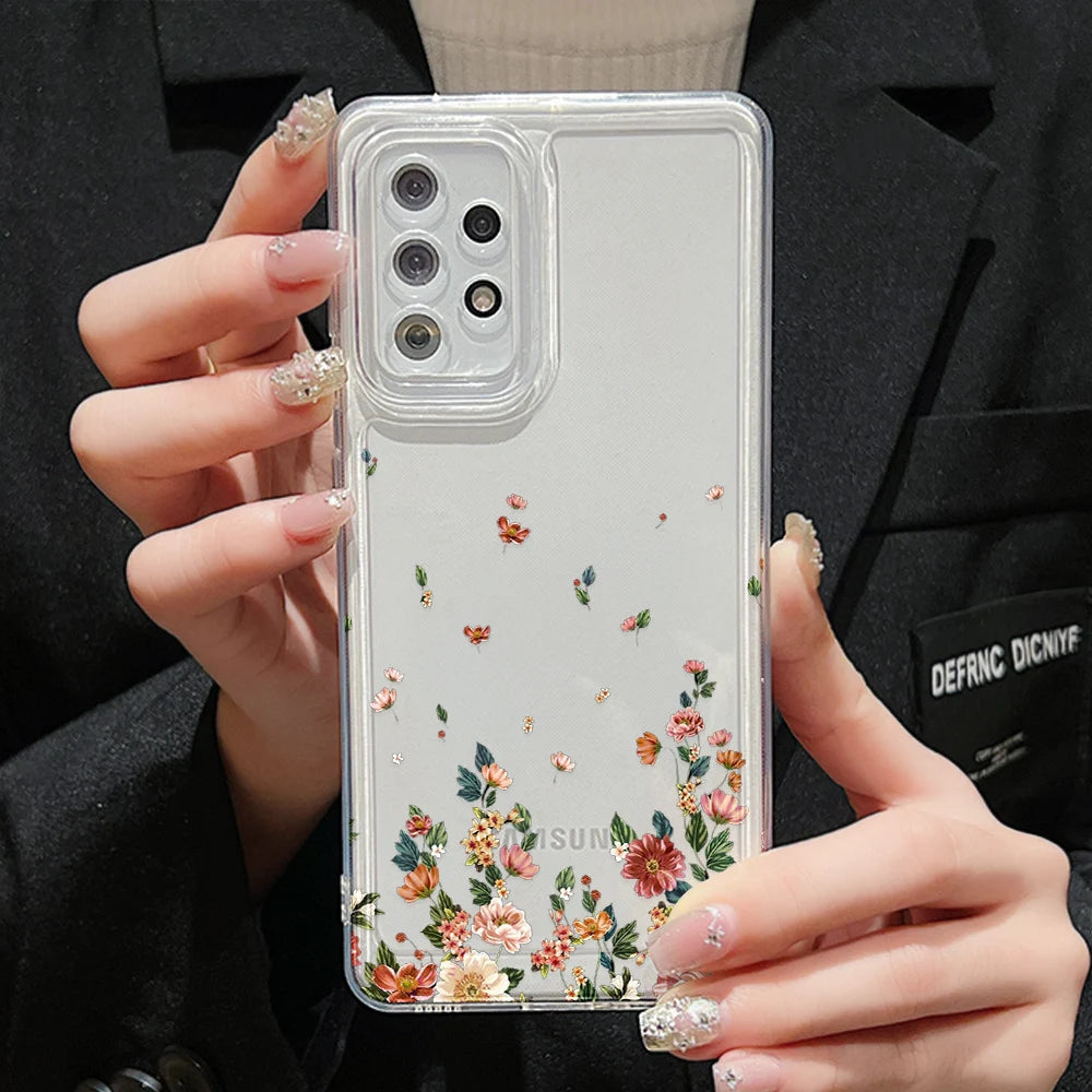 Cherry Case For Samsung A54 A53 A52 A55 A51 A35 A34 A33 A32 A21S A15 A14 A13 A12 Cases Galaxy S22 S23 Ultra S24 S21 Plus S20 FE