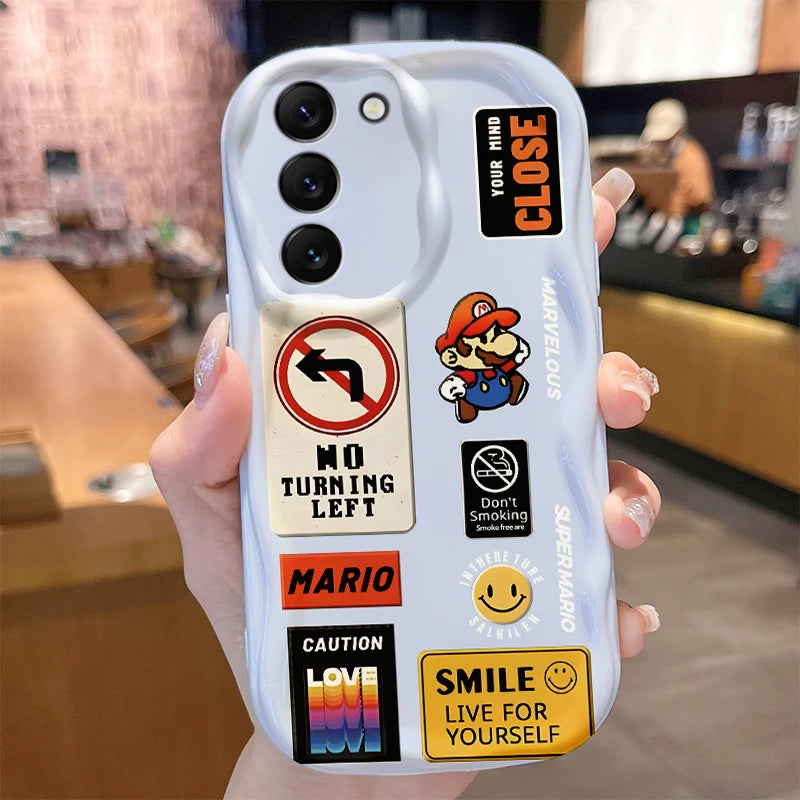 Super M-Marios Bros Case for Samsung Galaxy A53 A50 A50S A36 A35 A34 A32 A30 A26 A25 A24 A20 A16 A15 A06 A05S A05 M55 5G Cover