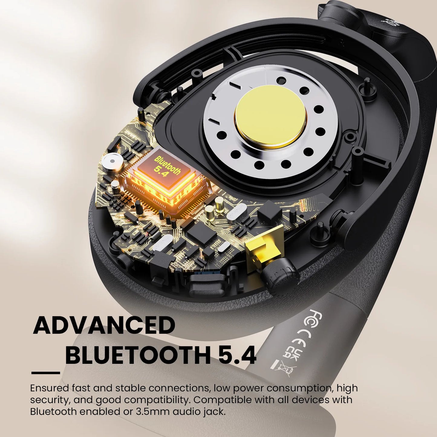OneOdio SuperEQ A200 Wireless Noise Cancelling Headphones 38dB ANC Over-Ear Bluetooth Headset 6 ENC MIC 100H Play Time