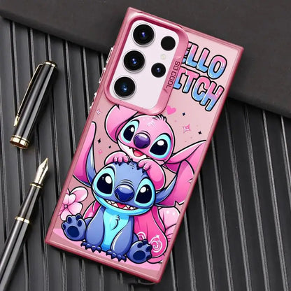 Disney Stitch Angel Art Shockproof Case For Samsung Galaxy S24 S23 S22 Ultra S20 FE S21 Plus Note 20 Silicone Shell Phone Cover