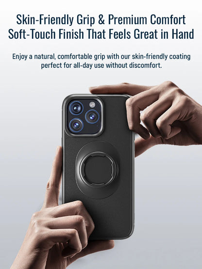 Shockproof Case for iPhone 17/16/15/14Plus/13/12/11Pro/XsMax/XR Quad-style Motorbike/Bike Holder/Car Mount with Lock-in Design