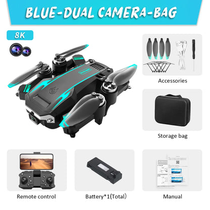 KBDFA New S6 Max Drone 8k Profesional 4K HD Cameras Obstacle Avoidance Aerial Photography Optical flow Foldable Quadcopter