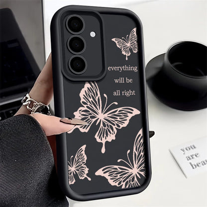 Butterfly Case For Samsung Galaxy S25 S24 S23 S22 Ultra S21 S24 FE A14 A34 A15 A35 A52 A53 A54 A16 A56 5G Shockproof Soft Cover