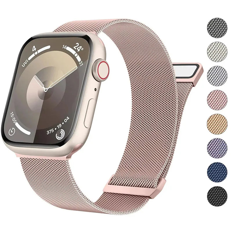 Milanese Strap For Apple Watch Ultra 2 49 46mm 42mm 44mm 40mm 45mm 41mm 38mm Bracelet For iWatch Series 10 9 3 6 5 SE 7 8 Strap
