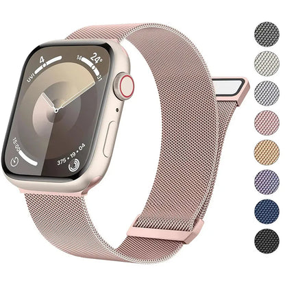 Milanese Strap For Apple Watch Ultra 2 49 46mm 42mm 44mm 40mm 45mm 41mm 38mm Bracelet For iWatch Series 10 9 3 6 5 SE 7 8 Strap