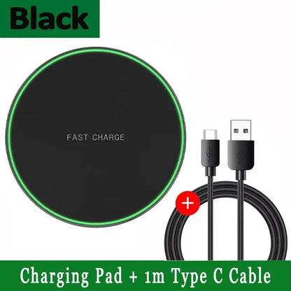 300W Wireless Charger Pad For iPhone 14 13 16 15 11Pro XS Max Induction Fast Wireless Charging Station For Samsung Xiaomi Huawei