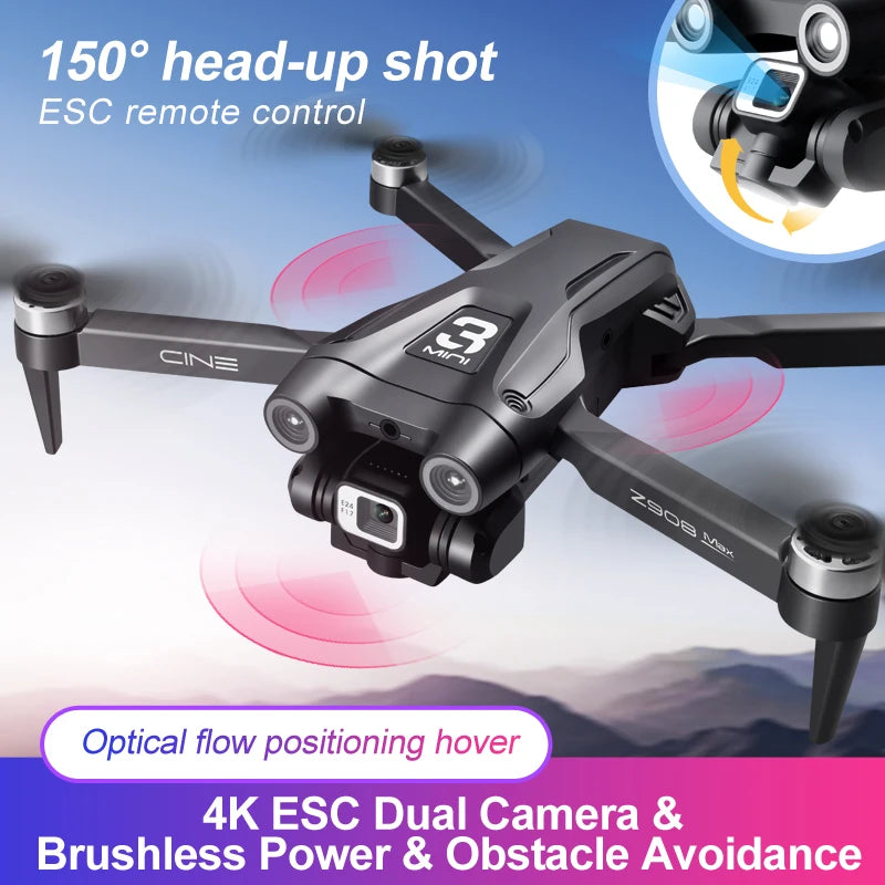 Lenovo  Z908 Pro max Drone 4K Professional HD Dual Camera Dron Brushless Motor 5G WIFI FPV RC Quadcopter Helicopter Toys