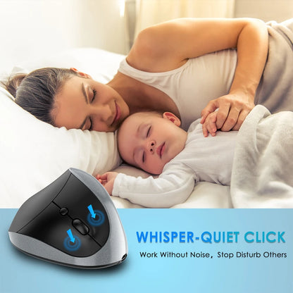 Vertical Grip Silent Wireless Mouse Rechargeable Hand Designer Drawing Office Creative Ergonomic Mouse For Computer PC