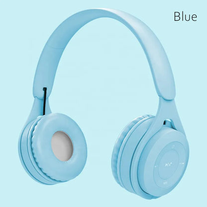 Y08 Wireless Bluetooth Headphone  Macaron Headphones Stereo Headband Gaming Headset with Mic Gamer Girl Gift for Mobile Tablet