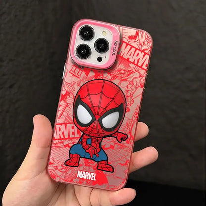 Marvel Cute Spider Man Groot Phone Case for iPhone 16 Pro 15 Pro Max 14 13 12 11 XS 14 Pro Max 16 Plus 14Pro 12Pro Soft Shell