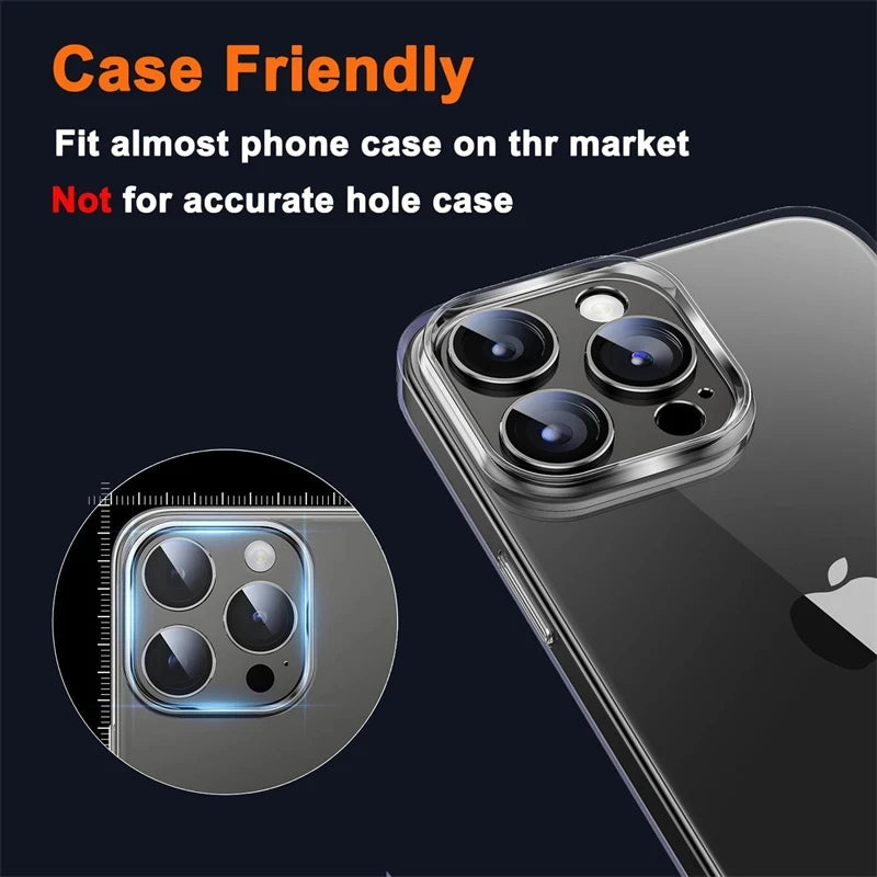 Metal Camera Lens Glass Protector For iPhone 11 12 13 14 15 Pro Max Mini 14Plus 15Plus Ultra High Definition Glass Back Lens