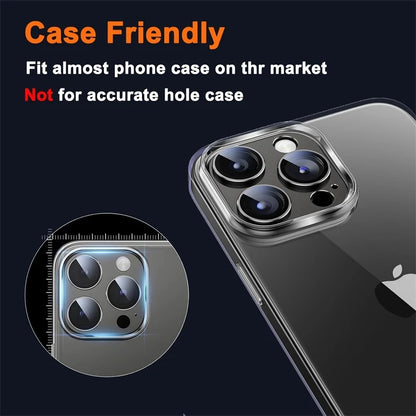 Metal Camera Lens Glass Protector For iPhone 11 12 13 14 15 Pro Max Mini 14Plus 15Plus Ultra High Definition Glass Back Lens