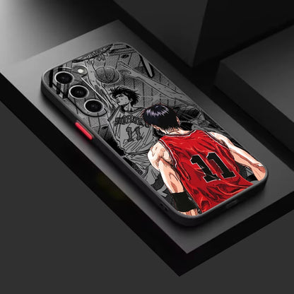 Sakuragi Hanamichi Slam Dunk Frosted Translucent For Samsung Galaxy S24 S23 S22 S21 S20 FE S10 S9 S8 Plus Ultra Pro 5G Funda