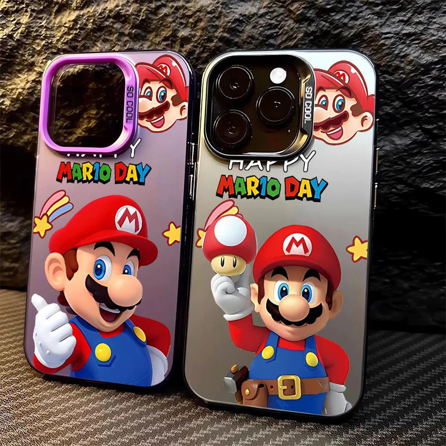 Cartoon S-Super M-Marios Bros Phone Case For iPhone 16 15 14 13 12 11 Pro Max 7 8 Plus XR XS Max Shockproof Silicone Matte Cover
