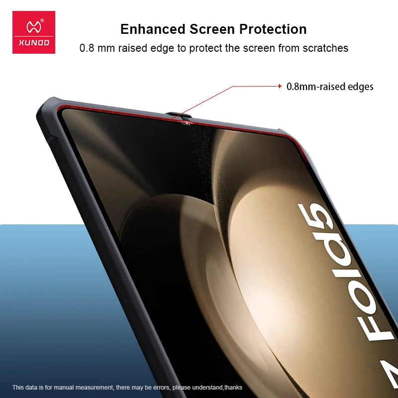 Xundd For Samsung Galaxy Z Fold 3 4 5 6 Fold 7 Foldable Case Airbag Anti-drop Camera Protect Acrylic&TPU Cover For