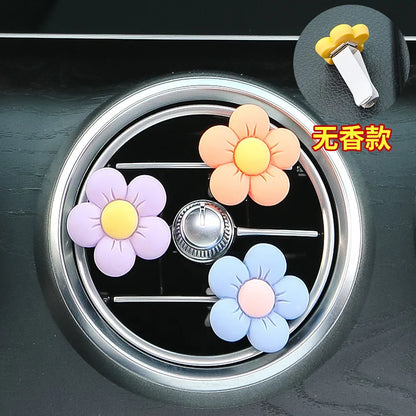6/3/1PC Set Flower Car Outlet Vent Clip Small Daisy Air Conditioning Clip Car Interior Decoration Aromatherapy Perfume Clip Gift