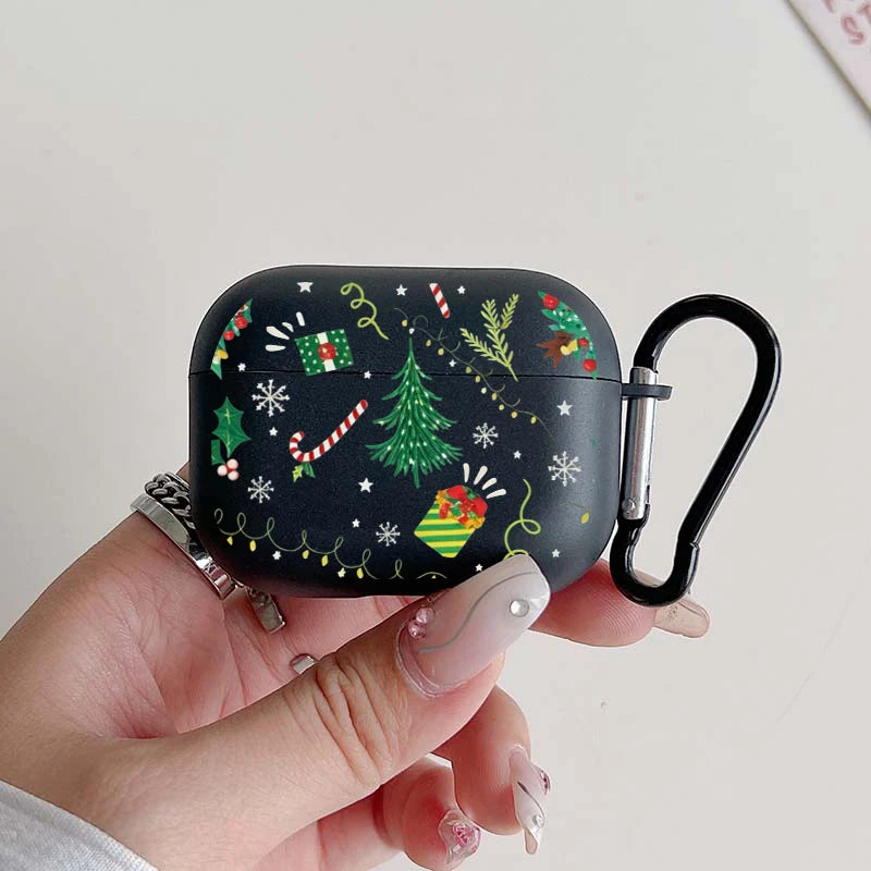 Christmas Tree and Gifts Transparent Headphone Case for Airpods 3 4 1or2 for Airpods Pro2 and Pro Anti-Fall Soft Earbuds Case