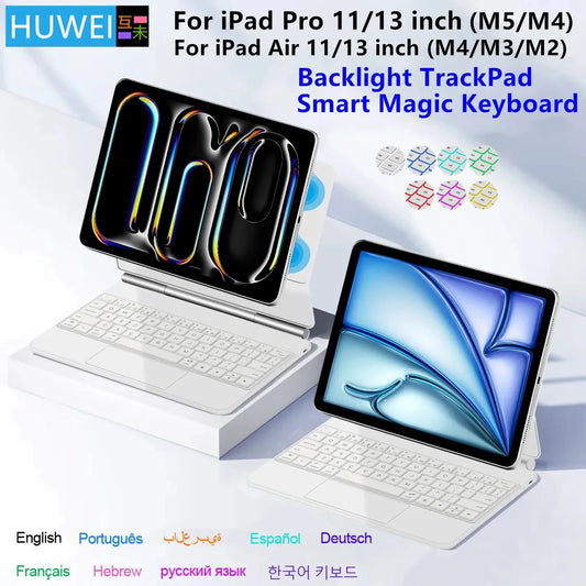 Backlight Magic Keyboard for iPad Pro 11 13 M5 2025 Case for iPad Air 11 13 Inch 2026 M4 M3 M2 Case Pro 13 11 M4 Smart Cover