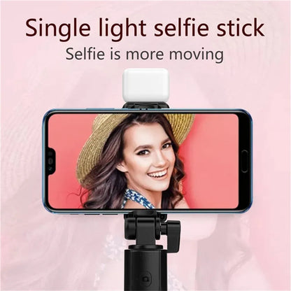 Cell Phone Selfie Stick Tripod Bluetooth Remote Wireless Selfi Stick Phone Holder Stand with Beauty Fill Light for Phone