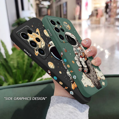 Saturn Cute Child Phone Case For Samsung Galaxy S25 S24 S23 S22 S21 S20 S10 Ultra Plus FE Note 20 Ultra 10 9 Plus Cover