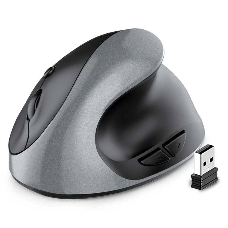 Vertical Grip Silent Wireless Mouse Rechargeable Hand Designer Drawing Office Creative Ergonomic Mouse For Computer PC
