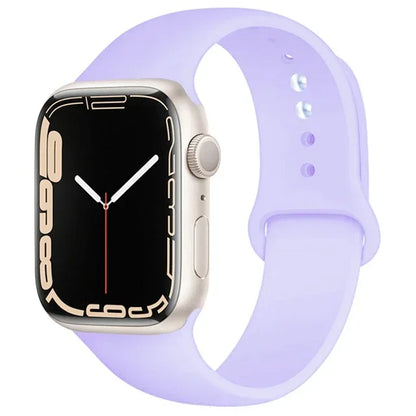 Silicone Band For Apple Watch strap 44mm 45mm 40mm 41mm 42-38mm 45 mm sport bracelet iwatch series 8 7 6 5 4 3 SE 9 Ultra 2 49mm
