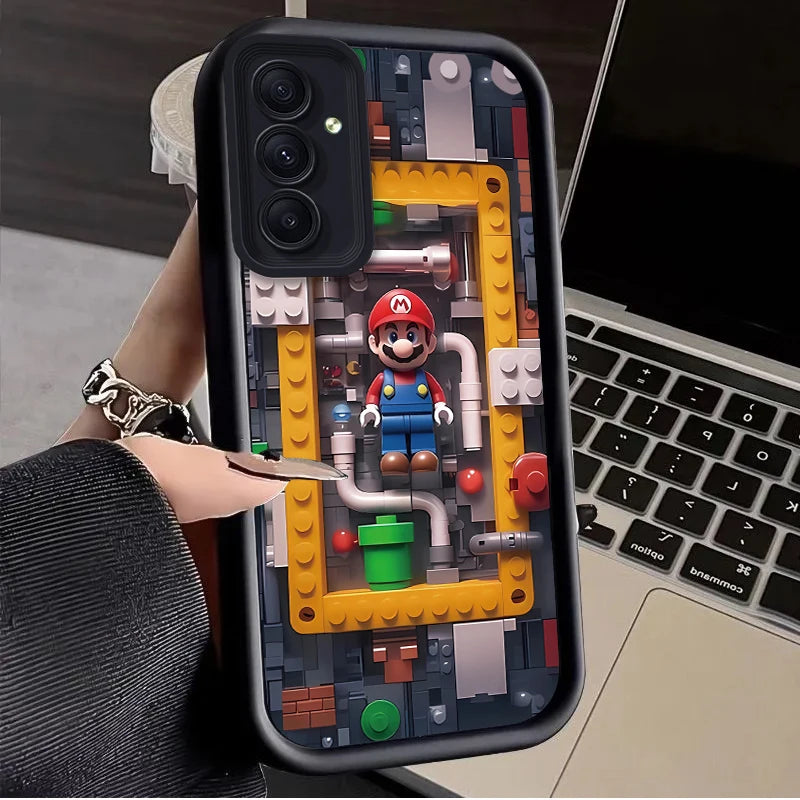 Super M-Marios Bros Case for Samsung Galaxy A53 A50 A50S A36 5G A35 A34 A33 A32 A30 A26 A24 A23 A22 A20 A16 A15 A14 A13 4G Cover