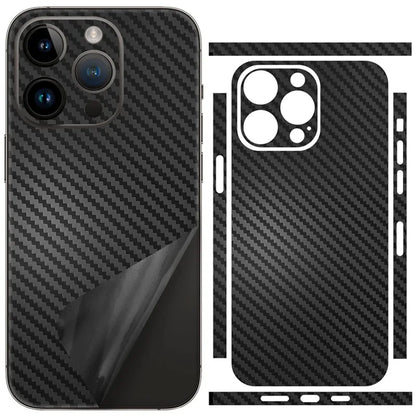 Tear Down Carbon Fiber Skin for IPhone 16 15 14 13 Pro Max Plus Back Screen Protector Cover 3M Wrap Change Color Sticker Film