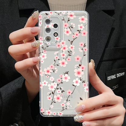 Cherry Case For Samsung A54 A53 A52 A55 A51 A35 A34 A33 A32 A21S A15 A14 A13 A12 Cases Galaxy S22 S23 Ultra S24 S21 Plus S20 FE