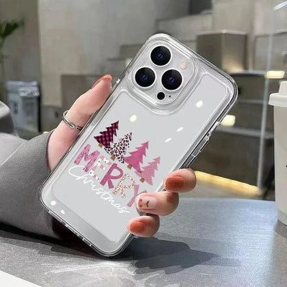 Christmas Tree Letter Snowflake Design Phone Case For iPhone 17 16 15 14 Plus 13 12 11 Pro MAX 16E 17 Air Phone Cover