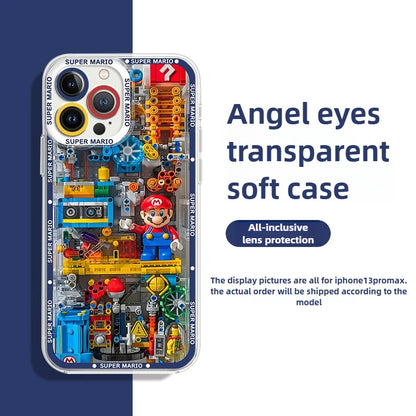 Super M-Marios Bros Clear TPU Case for Xiaomi Redmi Note 14 13 12 5G Plus 11 Pro 14C 13C 12C 10S 9 4G A2 A1 Soft Silicone Cover