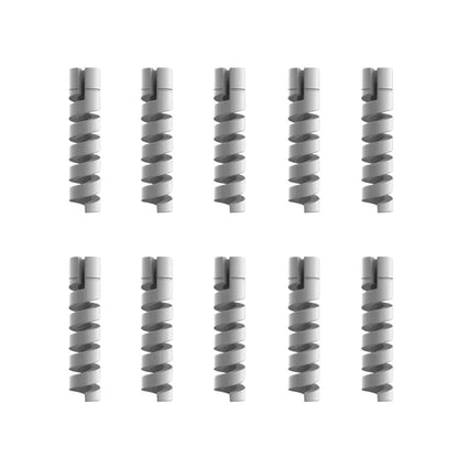 10pcs Silicone Data Cables Protector Winder Pipe Flexible Phone Charge Cable Spiral Winder Cords For Phone USB Charger Wires