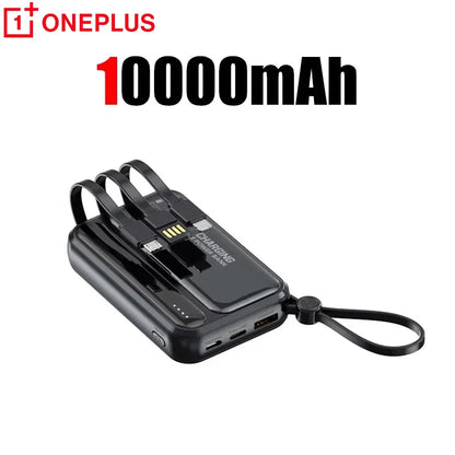 Oneplus Built in Cables Power Bank 4 In1 50000mAh Large Capacity Intelligent Digital Display Light Portable Battery For Samsung