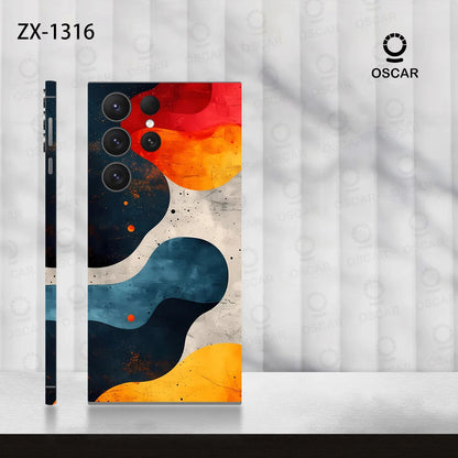 Colorful Decal Skin for Samsung Galaxy S24 S23 S22 Ultra Plus S25 Note20 Back Screen Protector Cover Wrap Stones Sticker