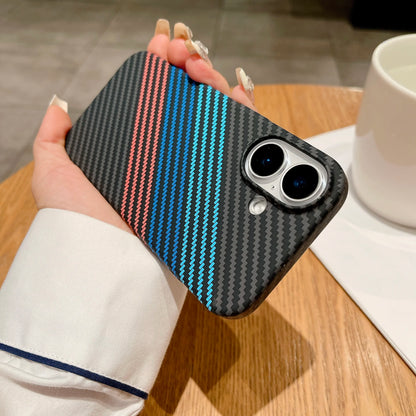 Luxury Carbon Fiber Kevlar Pattern For Magsafe Magnetic Case For iPhone 17 Air 16 15 14 Plus 13 12 11 Pro Max Shockproof Cover