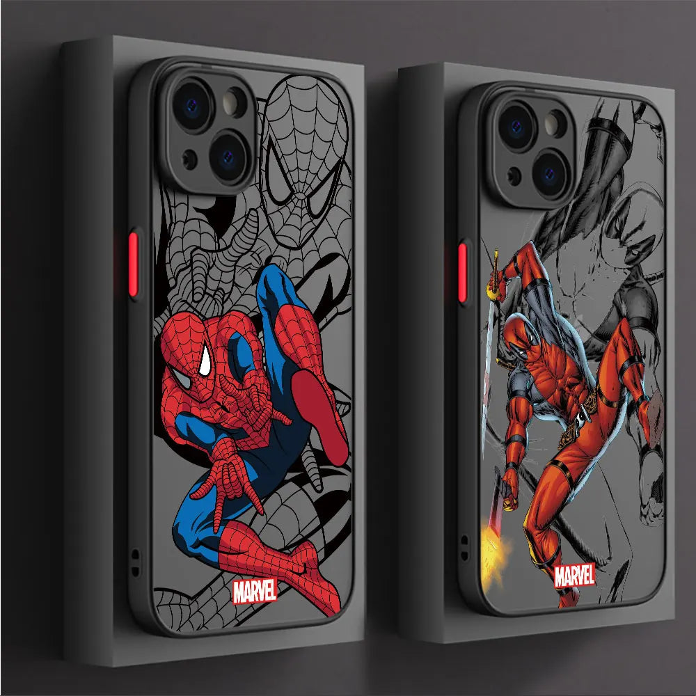 Back Clear Case for Apple iPhone 8 Plus SE 12 Mini 15 11 Pro XS X XR 7 6S 14 Pro Max 13 13 Cover Luxury Marvel Heroes Iron Man