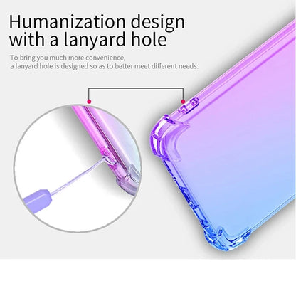 Gradient Airbag Shockproof TPU Case for Samsung Galaxy S25 Edge S24 S23 FE S23 Ultra S22 Plus S21 Protective Cover Funda Coque
