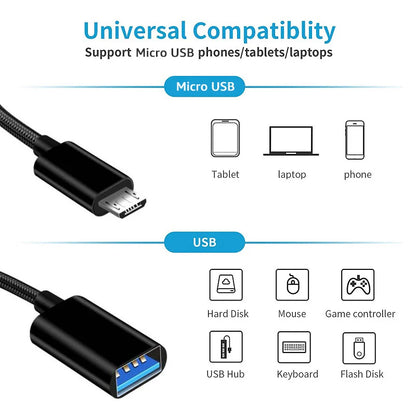 Micro USB OTG Adapter Micro USB Male To USB 2.0 Female Cable Adapter For Samsung Huawei Xiaomi Android Phone USB Flash Drive