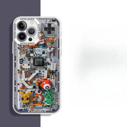 Trendy Machinery Print Super Mario Phone Case for Samsung Galaxy S25 S24 S22 S23 Plus Note 20 Ultra 5G S21 S20 S24 FE TPU Cover