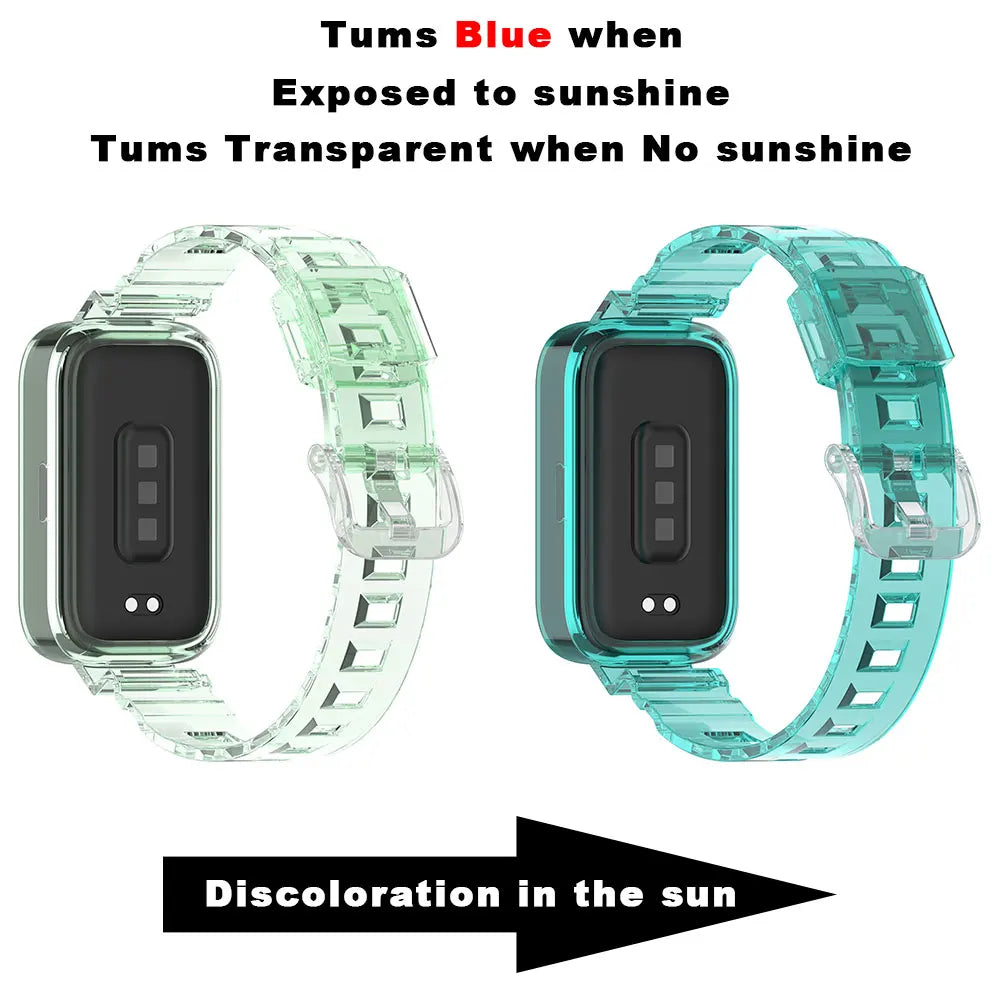 Watch Strap For Redmi Band 2/3 Wrist Band Bracelet SmartWatch Watchband Turn Color in Sunshine For Xiaomi Band 8/9 Active