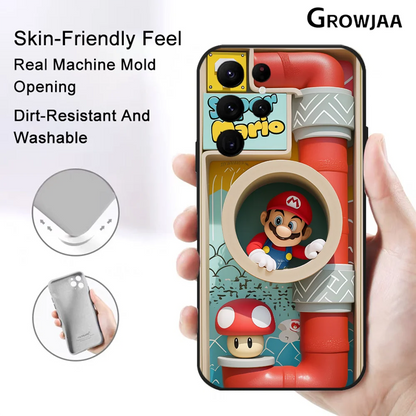 Super M-MarioS Bros Game Phone Case for Samsung Galaxy S24 Ultra S22 S23 Ultra S21 S20 5G Protective Silicone TPU Funda