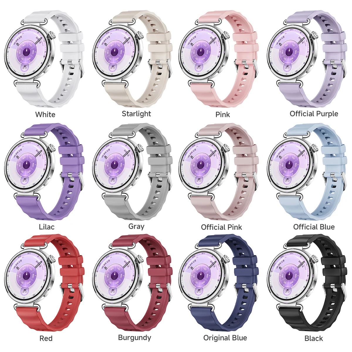 18mm Silicone Band for Huawei Watch GT6 41mm Sport Strap Metal Buckle Correa for Huawei Band GT6 Smartwatch Replacement Bracelet